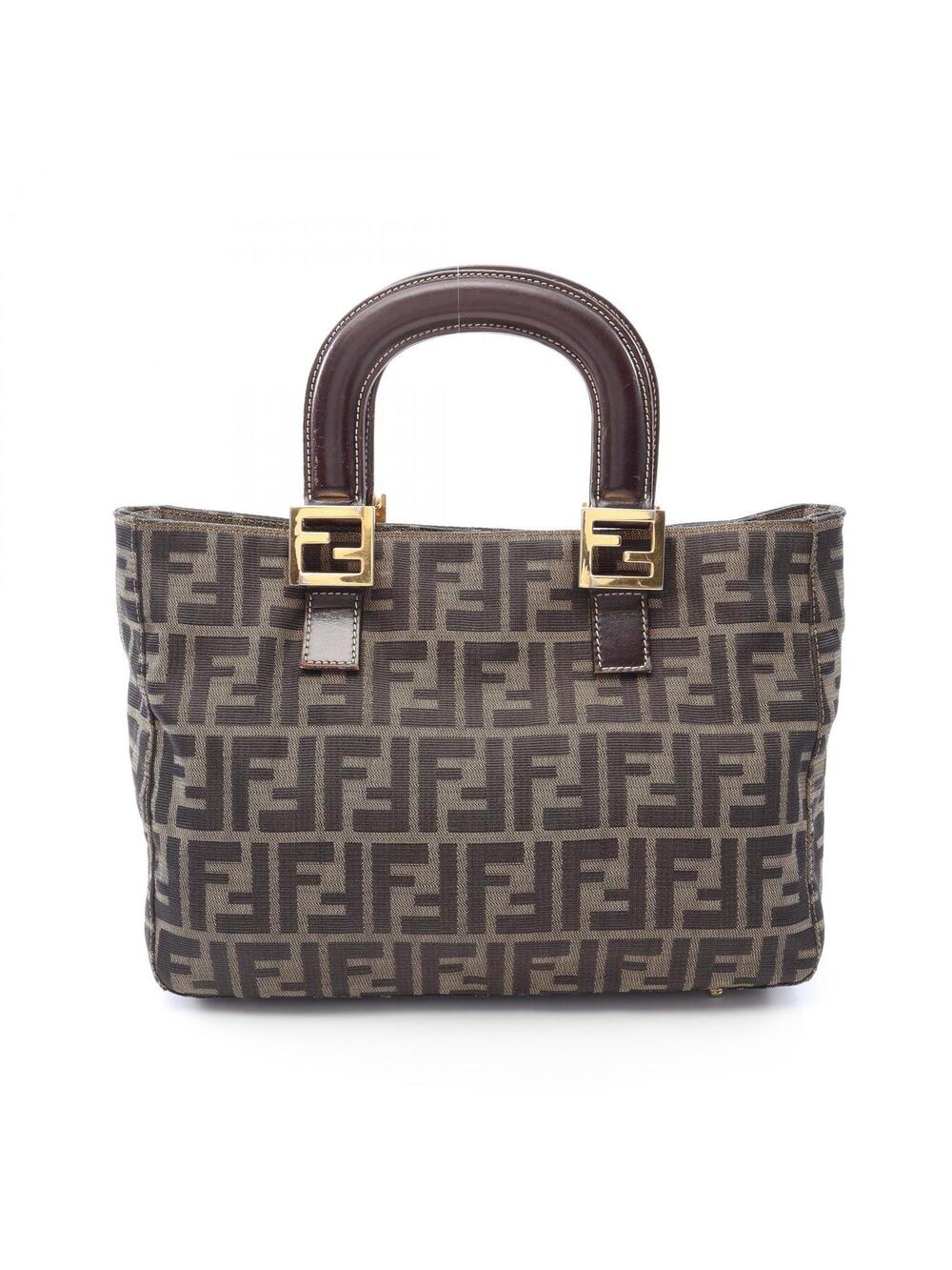 Fendi Zucca Tote Handbag Canvas Leather #362906F86B